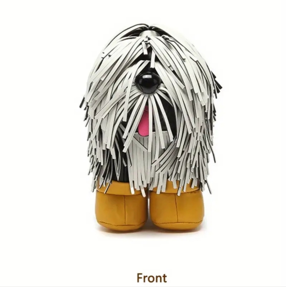 (KS Insp) Trendy (White)Chow Chow Tassel Dog Crossbody Bag. RSP$800 - Picture 2 of 7
